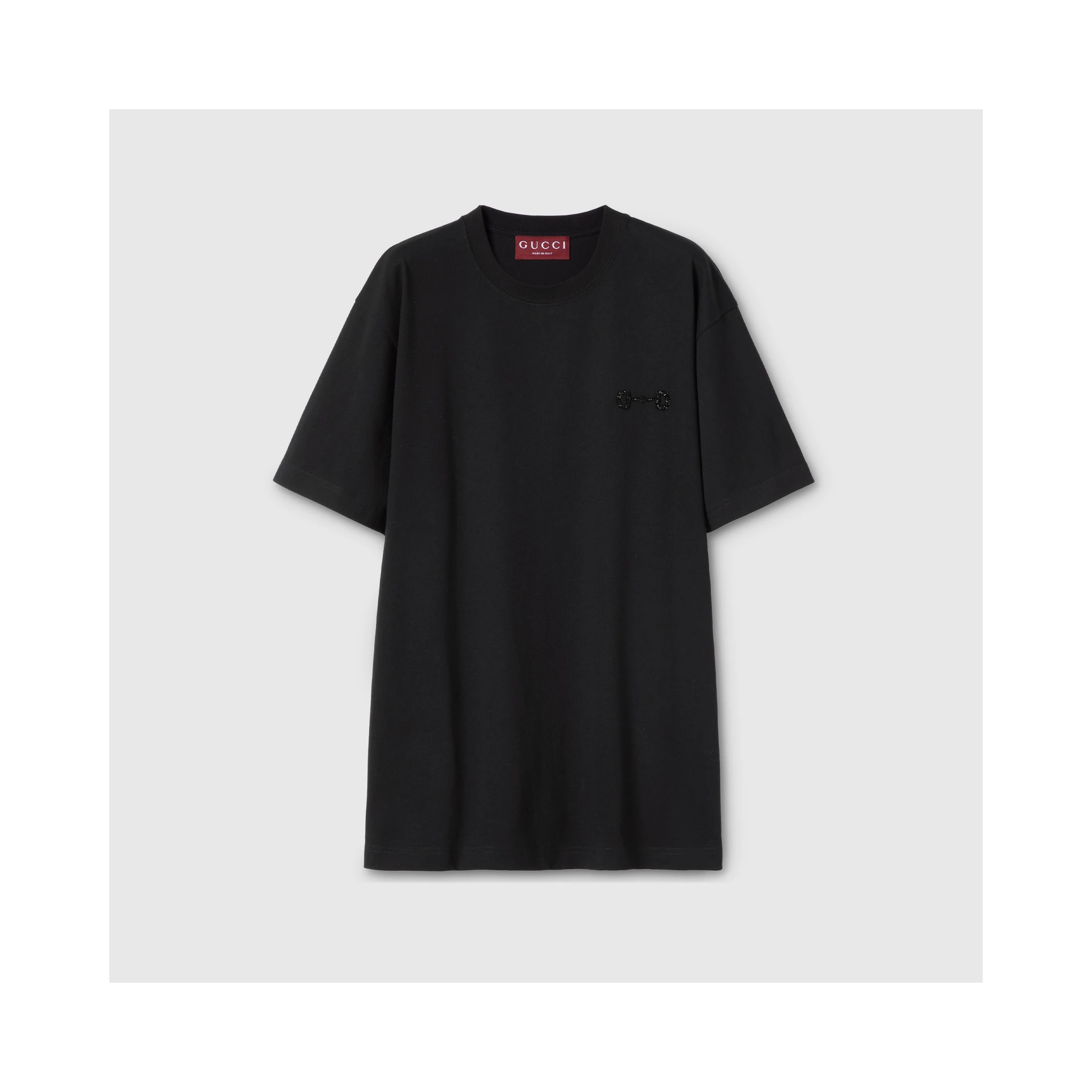 تيشيرت قطني مزين بشعار لجام الحصان