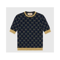 Crewneck knitwear in cotton GG