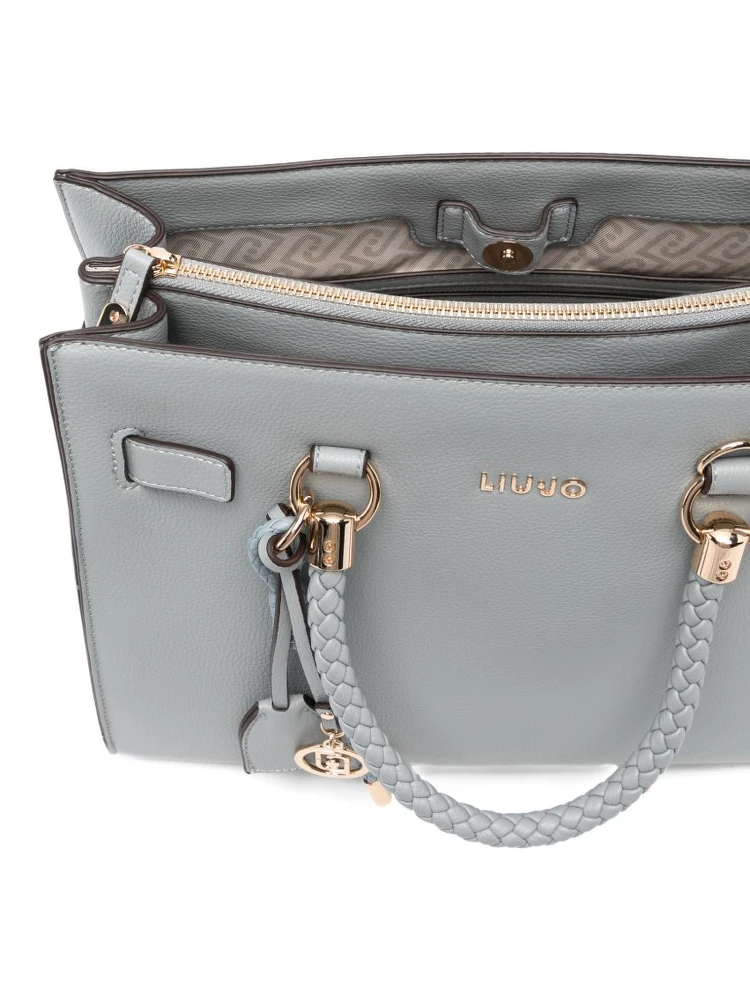braided-handle charm-detail tote bag alternative