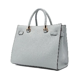 braided-handle charm-detail tote bag