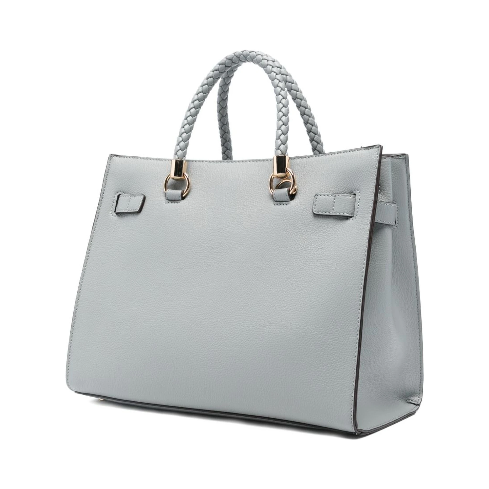 braided-handle charm-detail tote bag