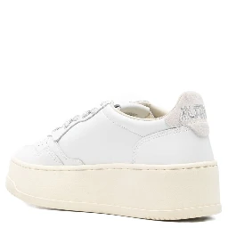 Medalist platform leopard-panel sneakers