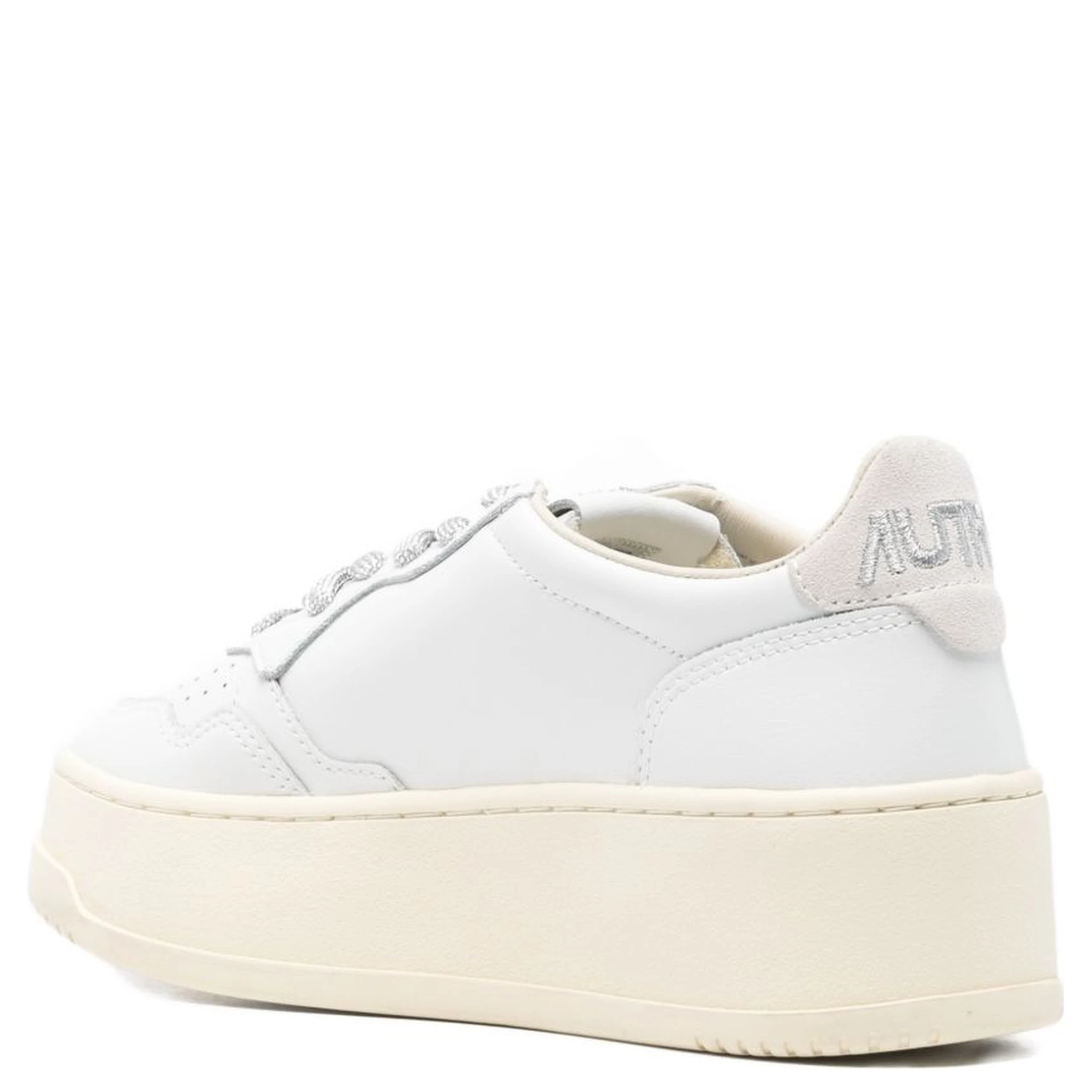 Medalist platform leopard-panel sneakers