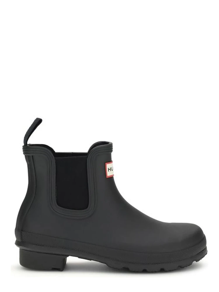 Black Rubber Ankle Boots