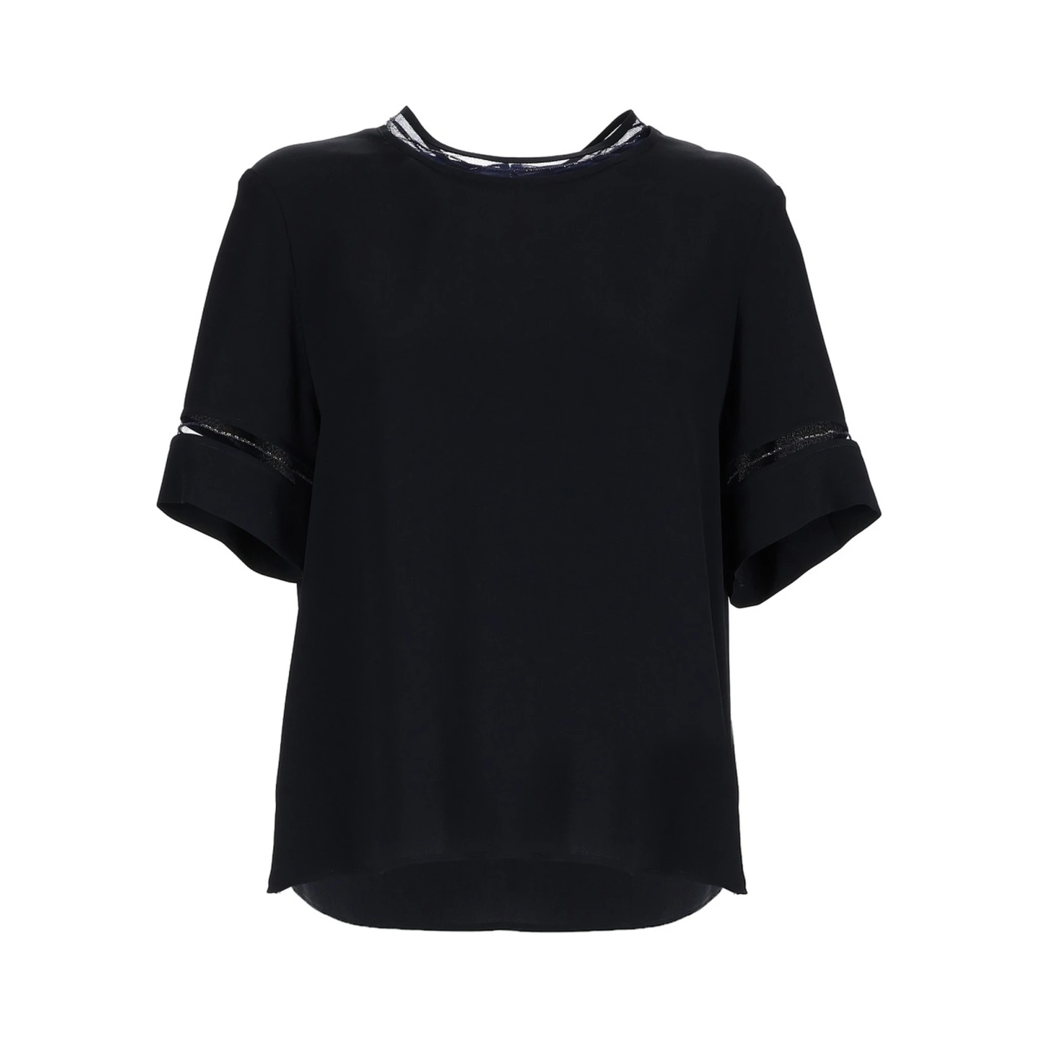 T-SHIRT WITH TRANSPARENT DETAILS
