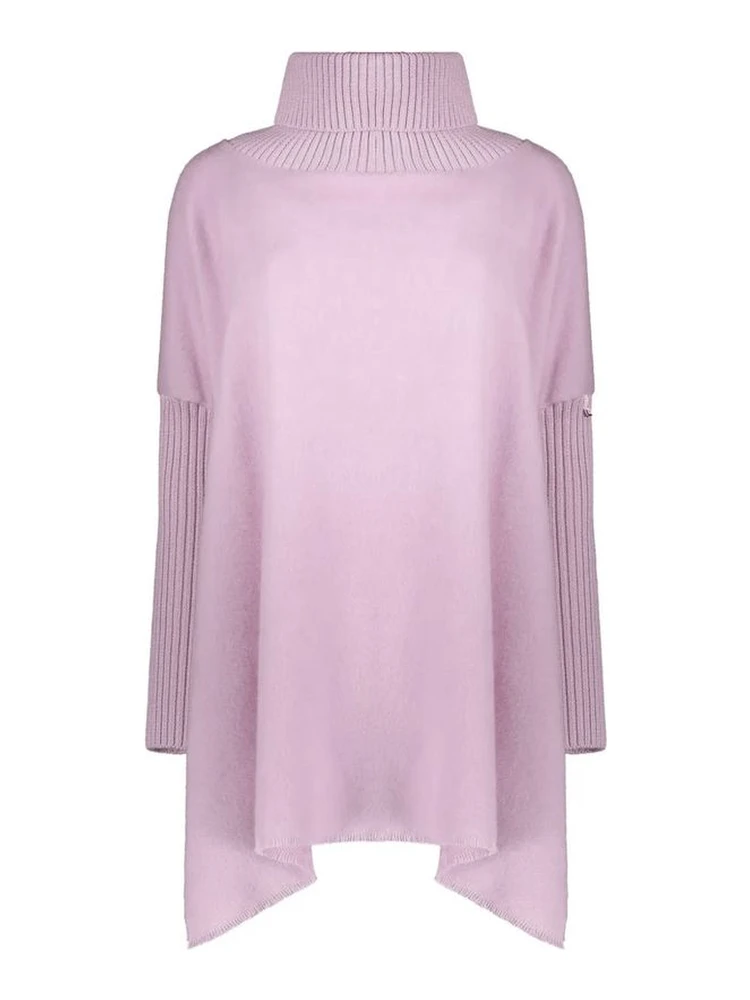 Purple Virgin Wool Poncho