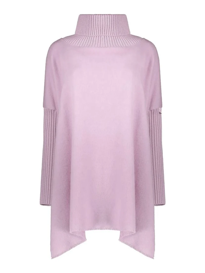 Purple Virgin Wool Poncho