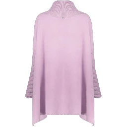 Purple Virgin Wool Poncho