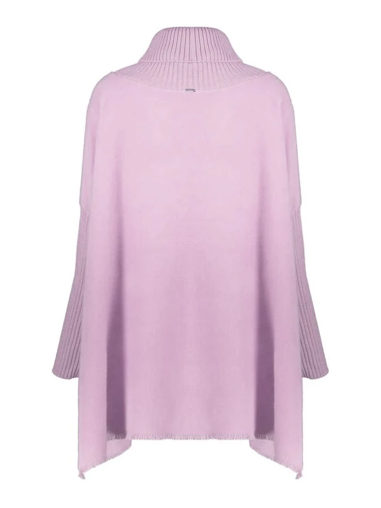 Purple Virgin Wool Poncho alternative