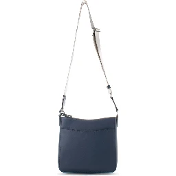 Blue Canvas Crossbody Bag