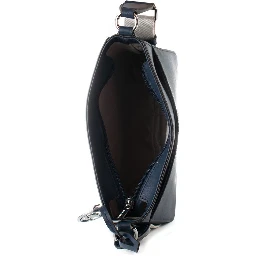 Blue Canvas Crossbody Bag