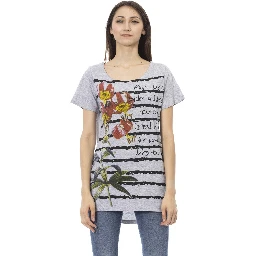 تيشيرت قطني رمادي