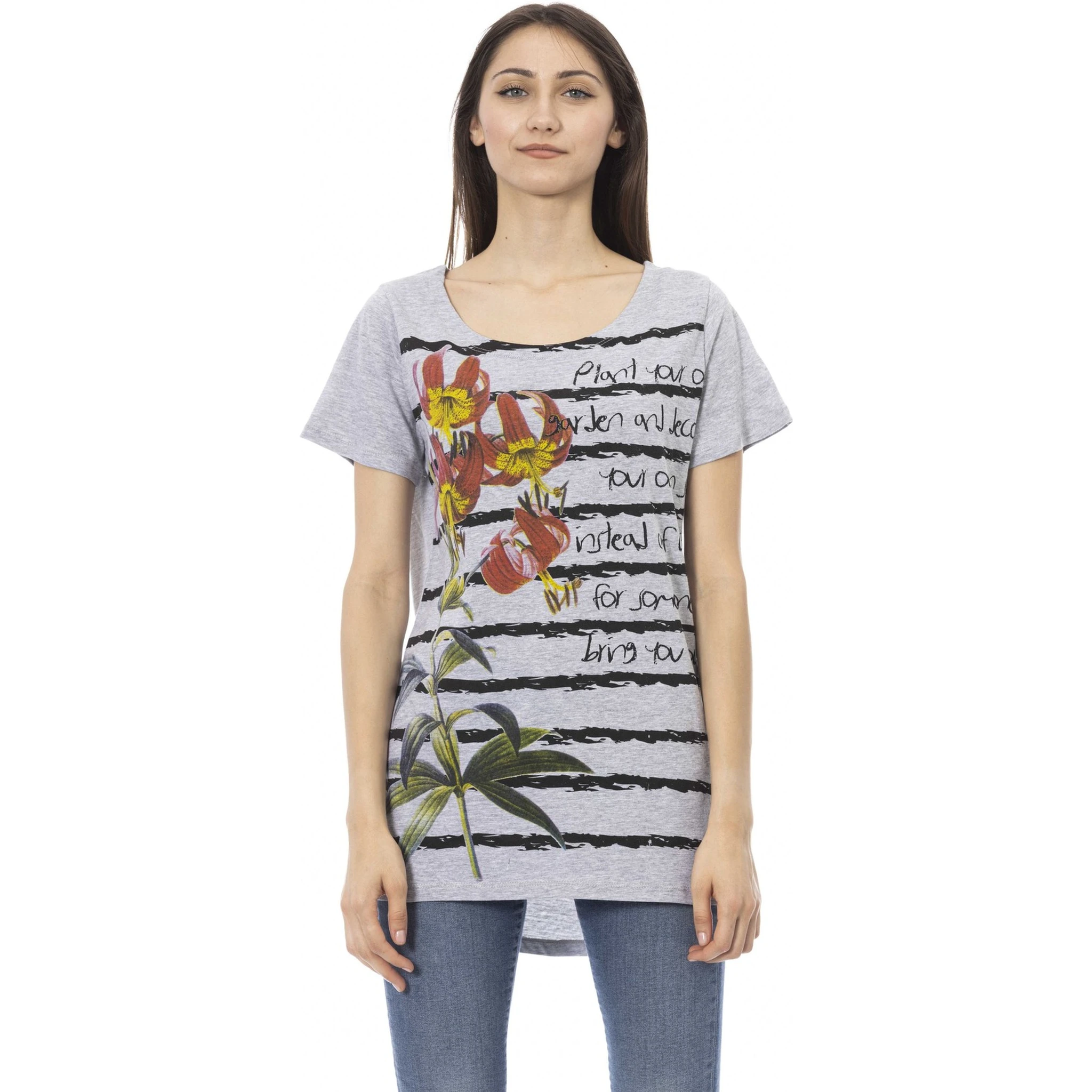 تيشيرت قطني رمادي