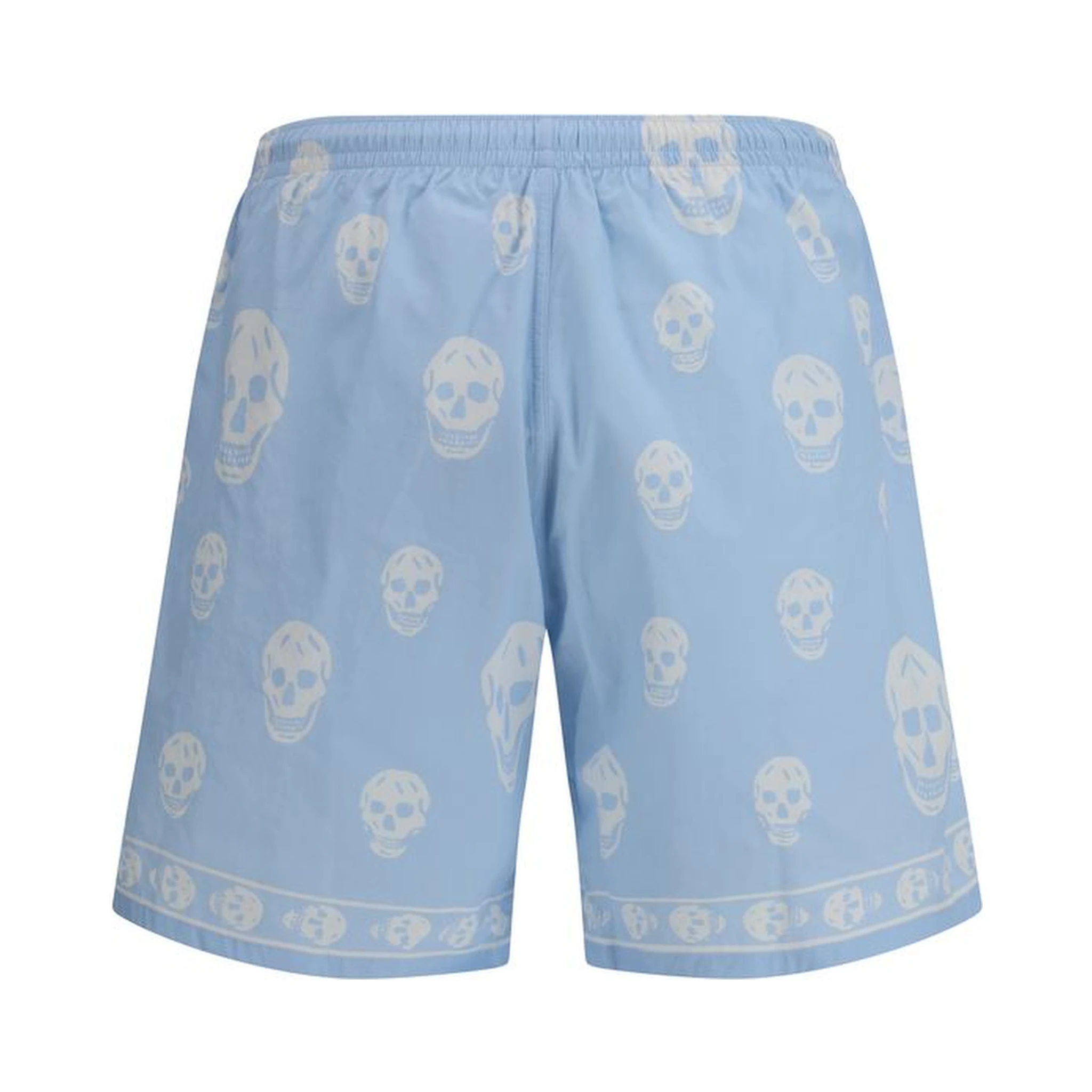 Light Blue Polyamide Bermuda Shorts