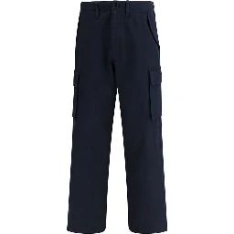Blue Cotton Cargo Pants