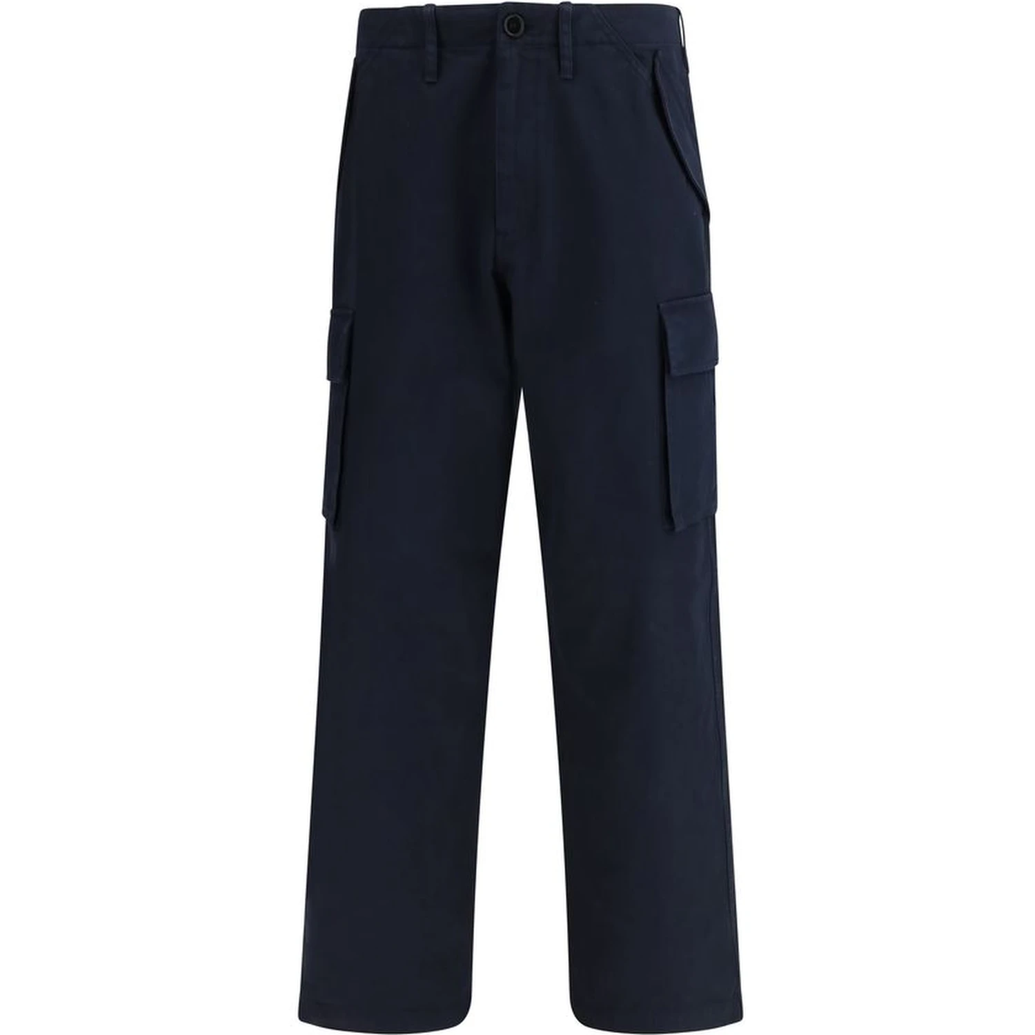 Blue Cotton Cargo Pants