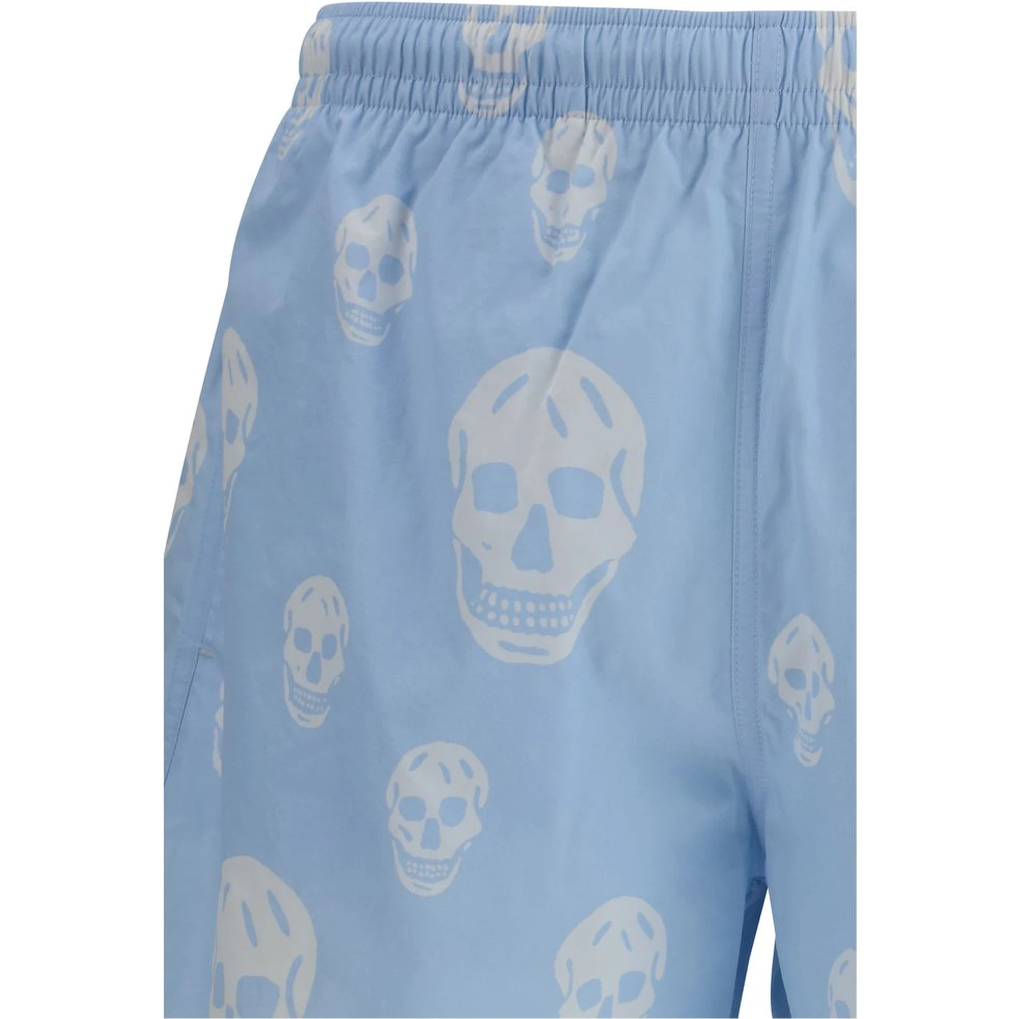 Light Blue Polyamide Bermuda Shorts
