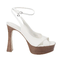 Beige Other Fibres Platform Sandals
