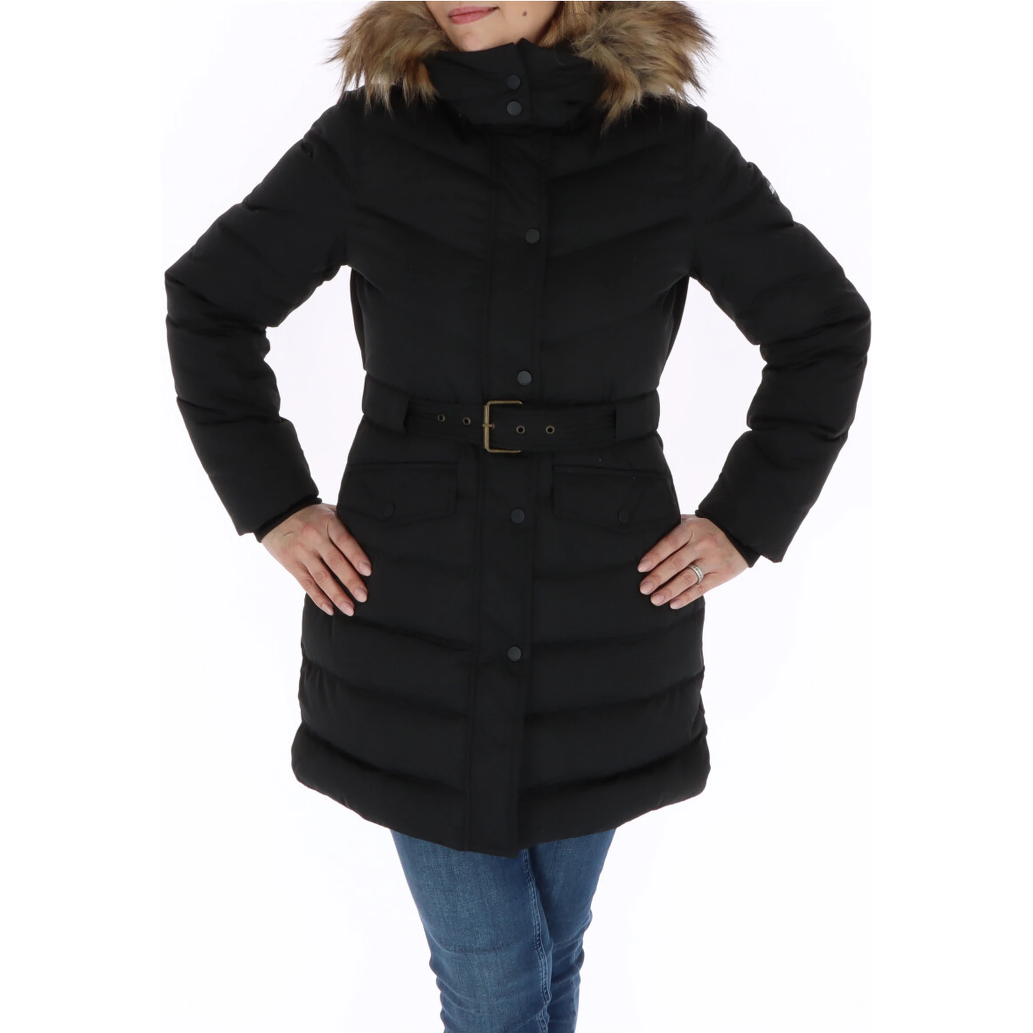 Black Polyester Coat