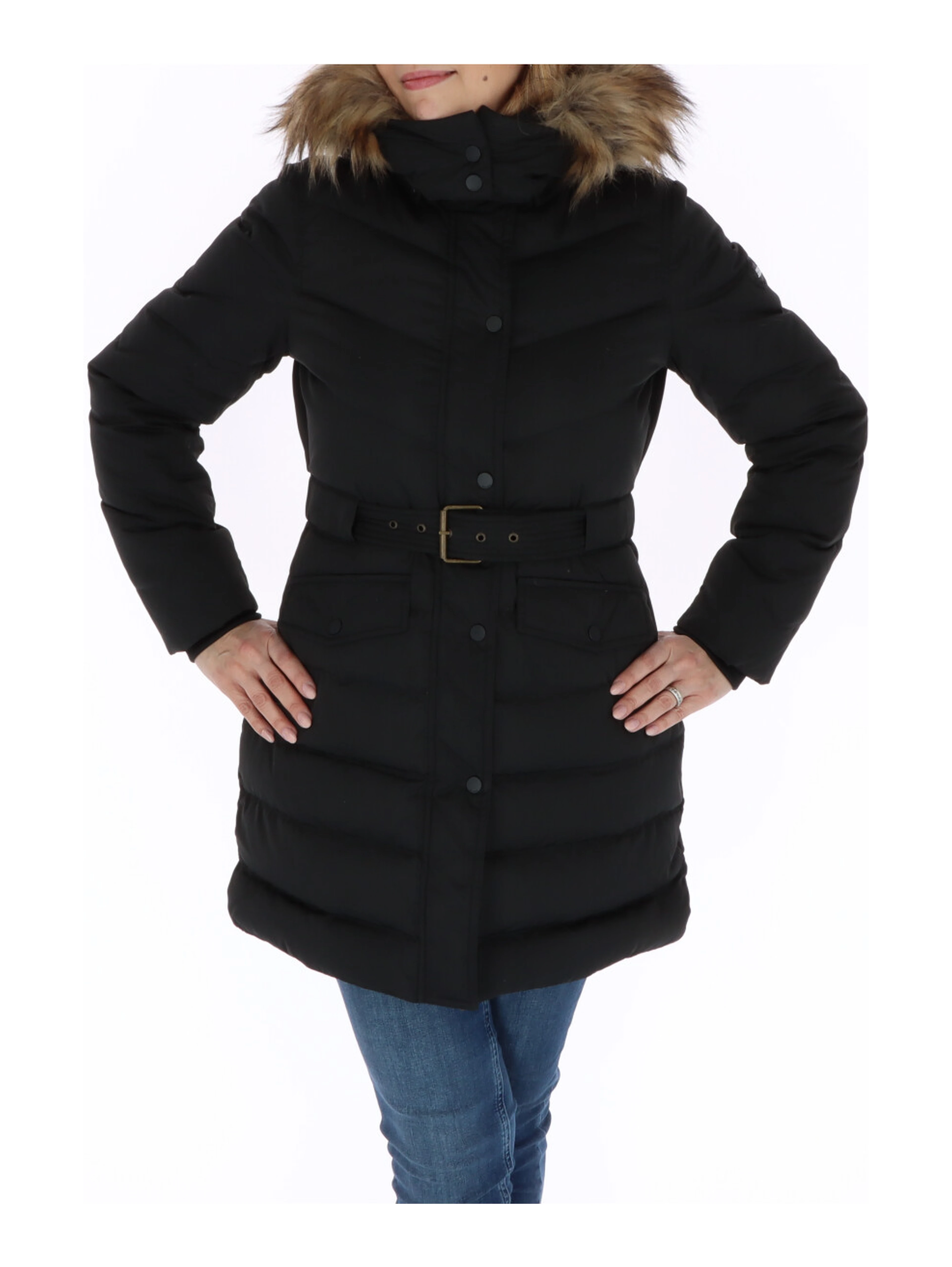 Black Polyester Coat