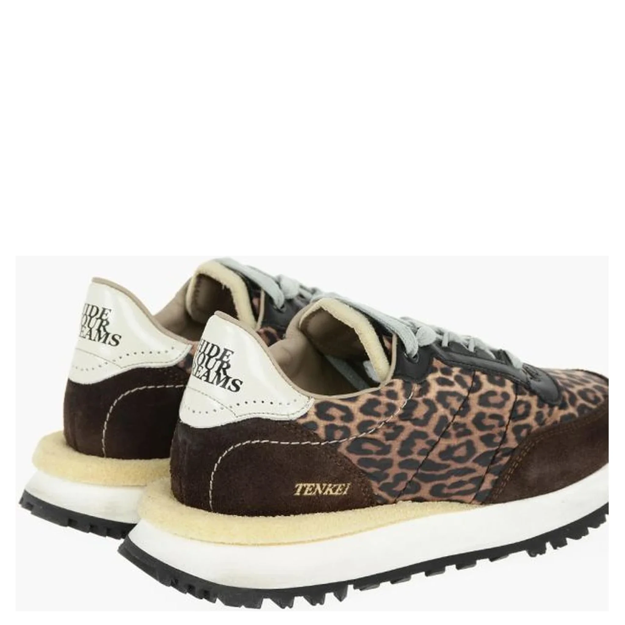 Brown Leather Low Top Sneakers