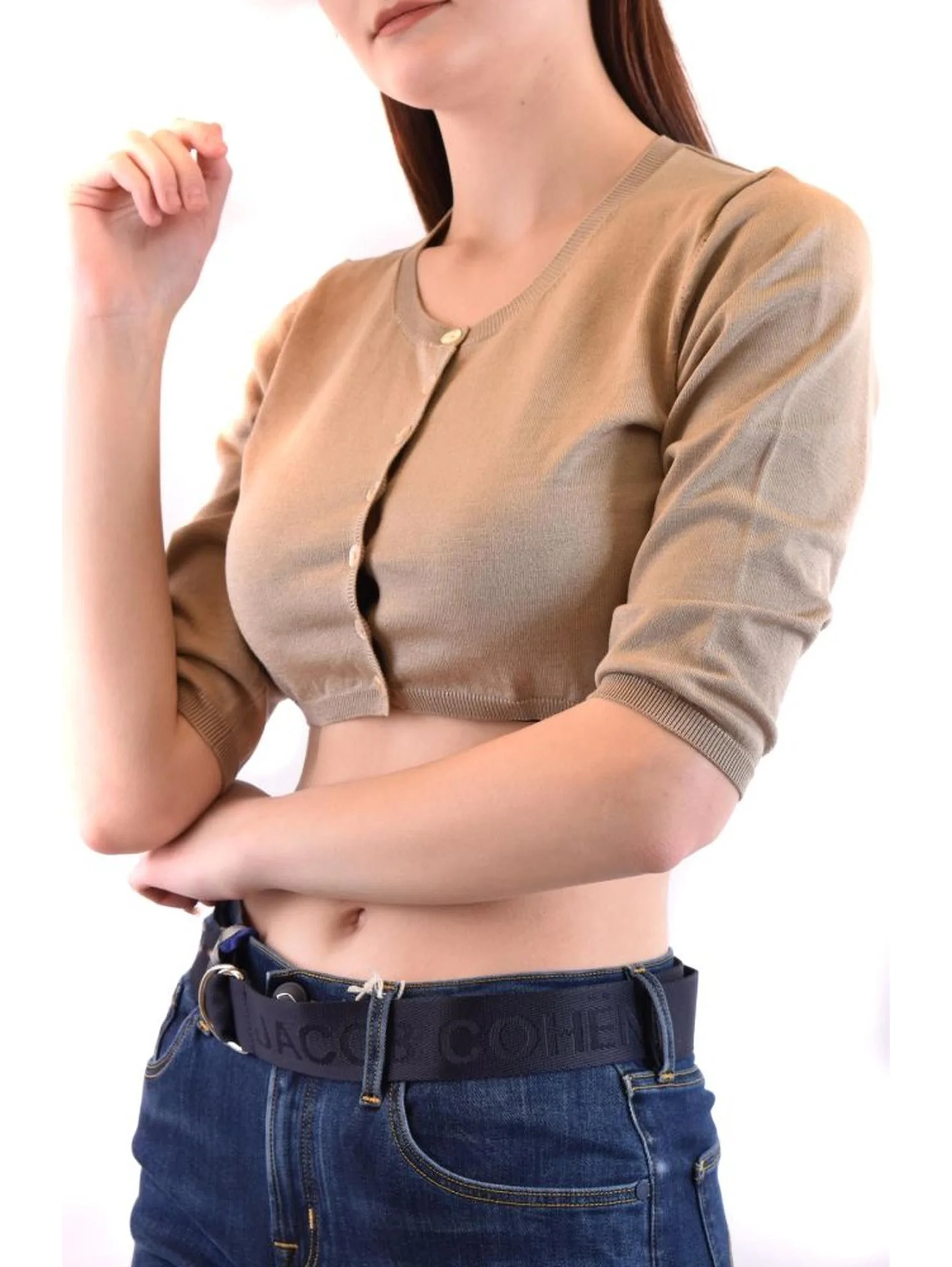 Brown Cotton Cardigan