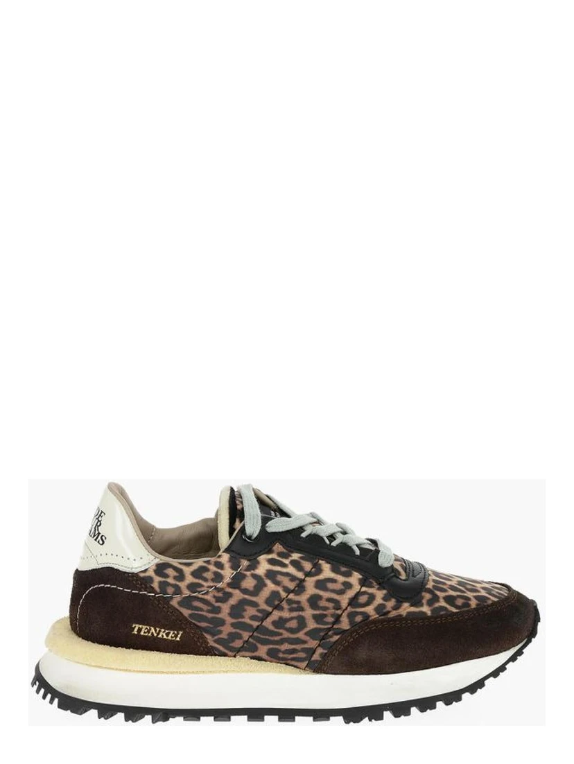 Brown Leather Low Top Sneakers