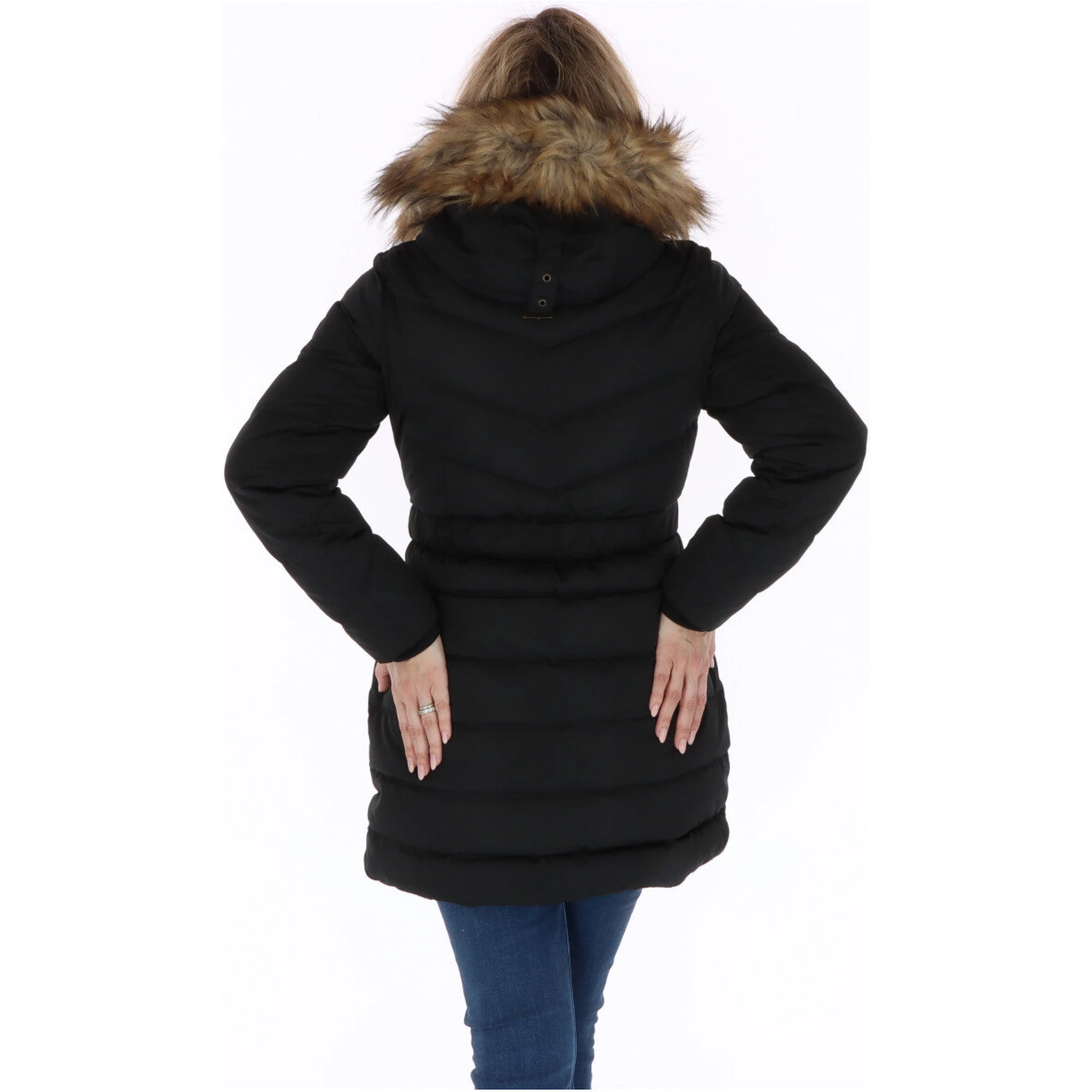 Black Polyester Coat