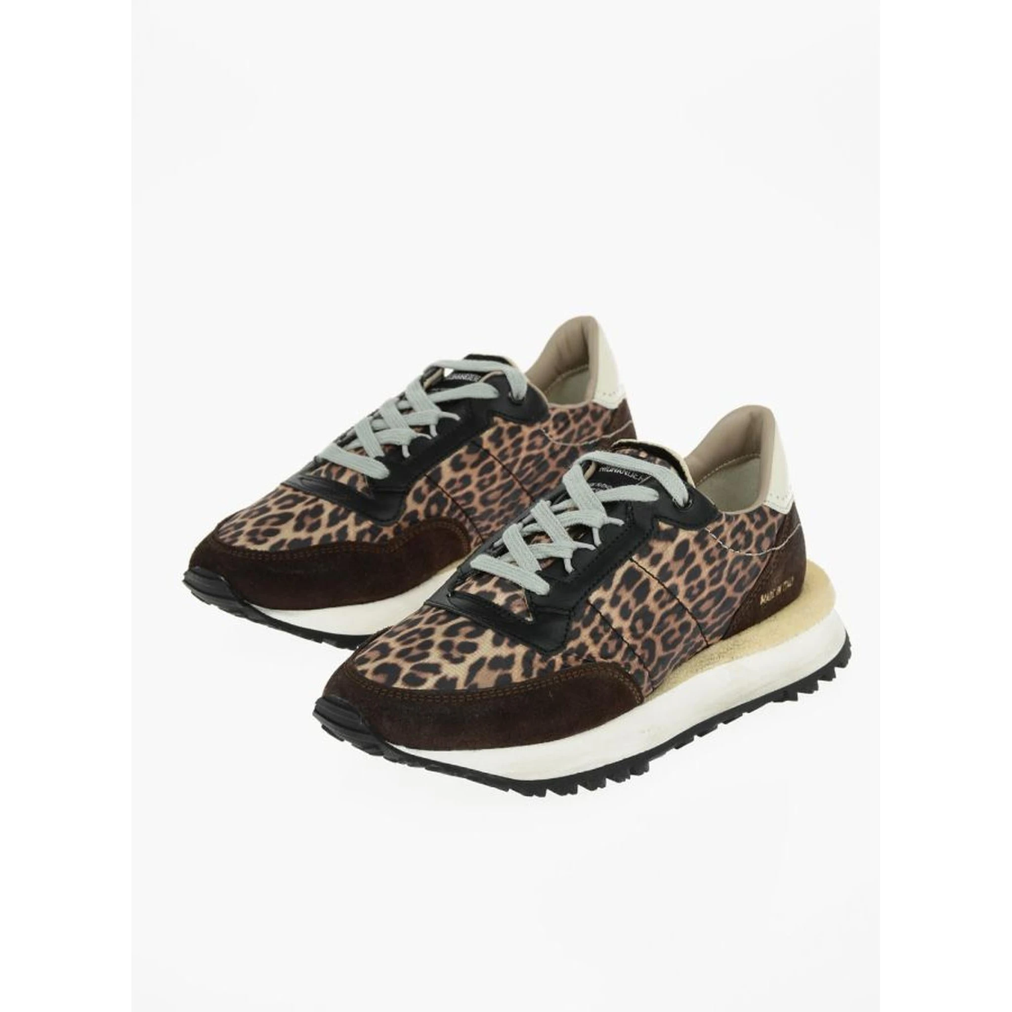 Brown Leather Low Top Sneakers