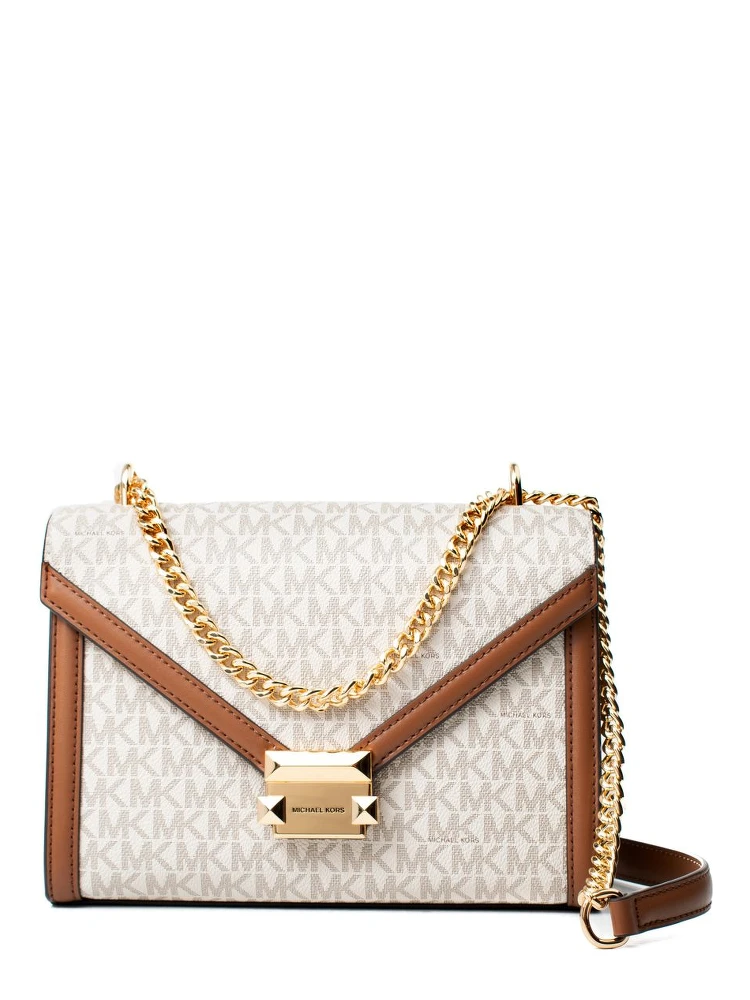Beige Canvas Shoulder Bag