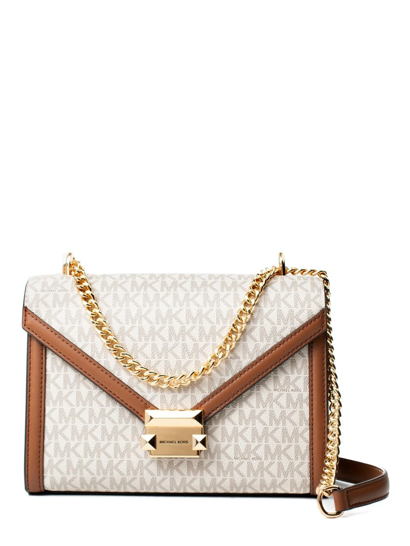 Beige Canvas Shoulder Bag