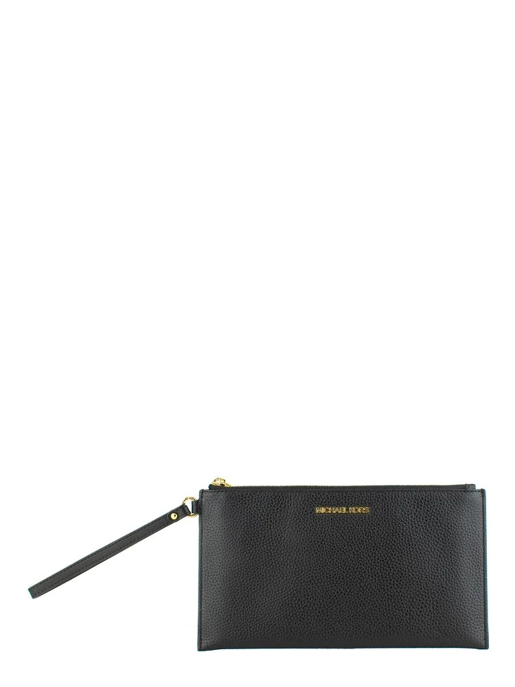 Black Leather Clutch Bag