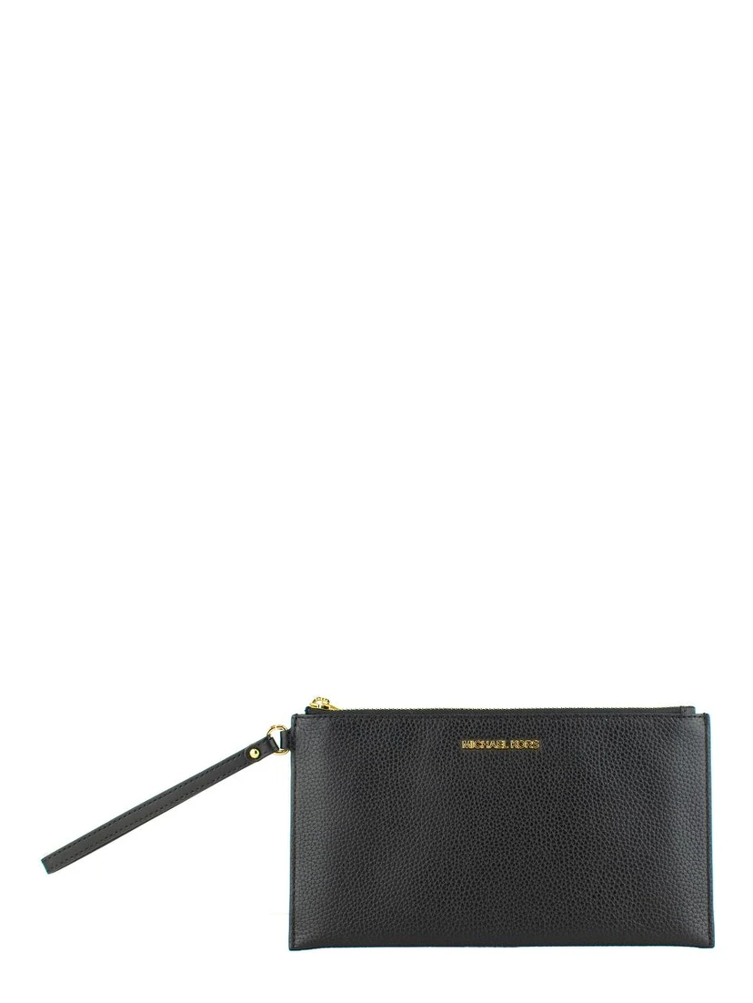 Black Leather Clutch Bag