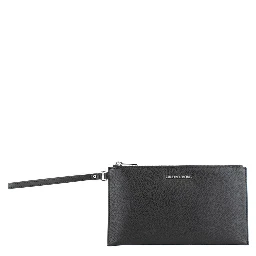 Black Leather Clutch Bag