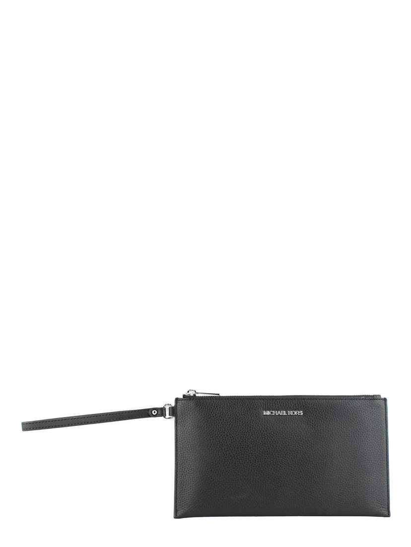 Black Leather Clutch Bag