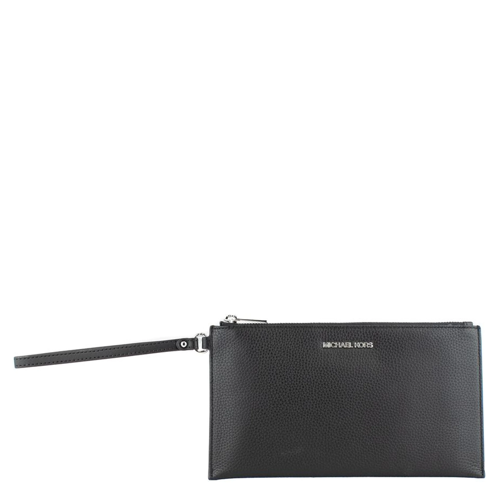 Black Leather Clutch Bag