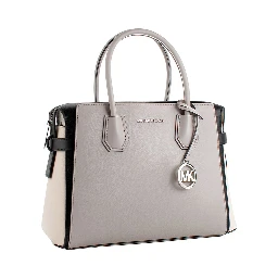 Gray Leather Handbag