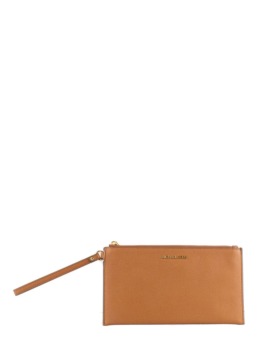 Brown Leather Clutch Bag