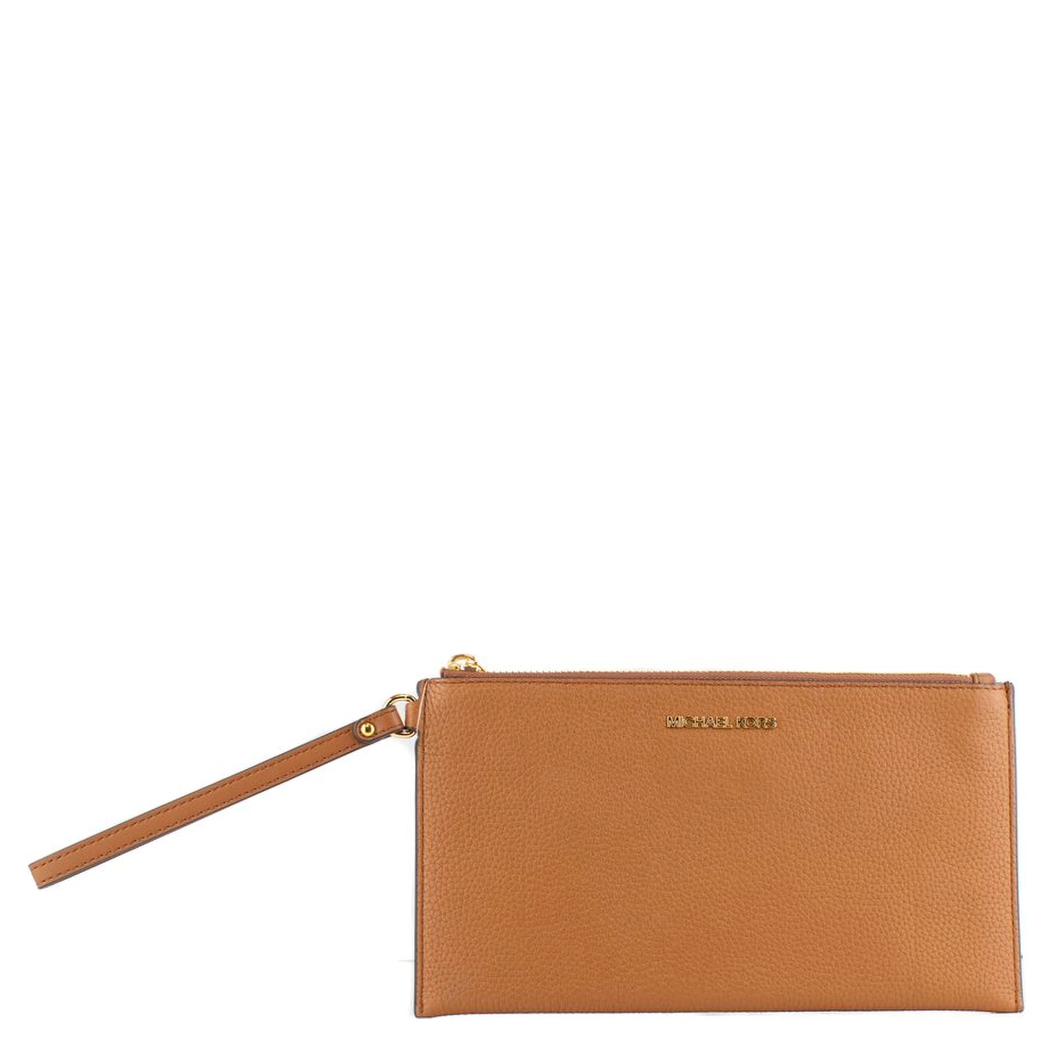 Brown Leather Clutch Bag