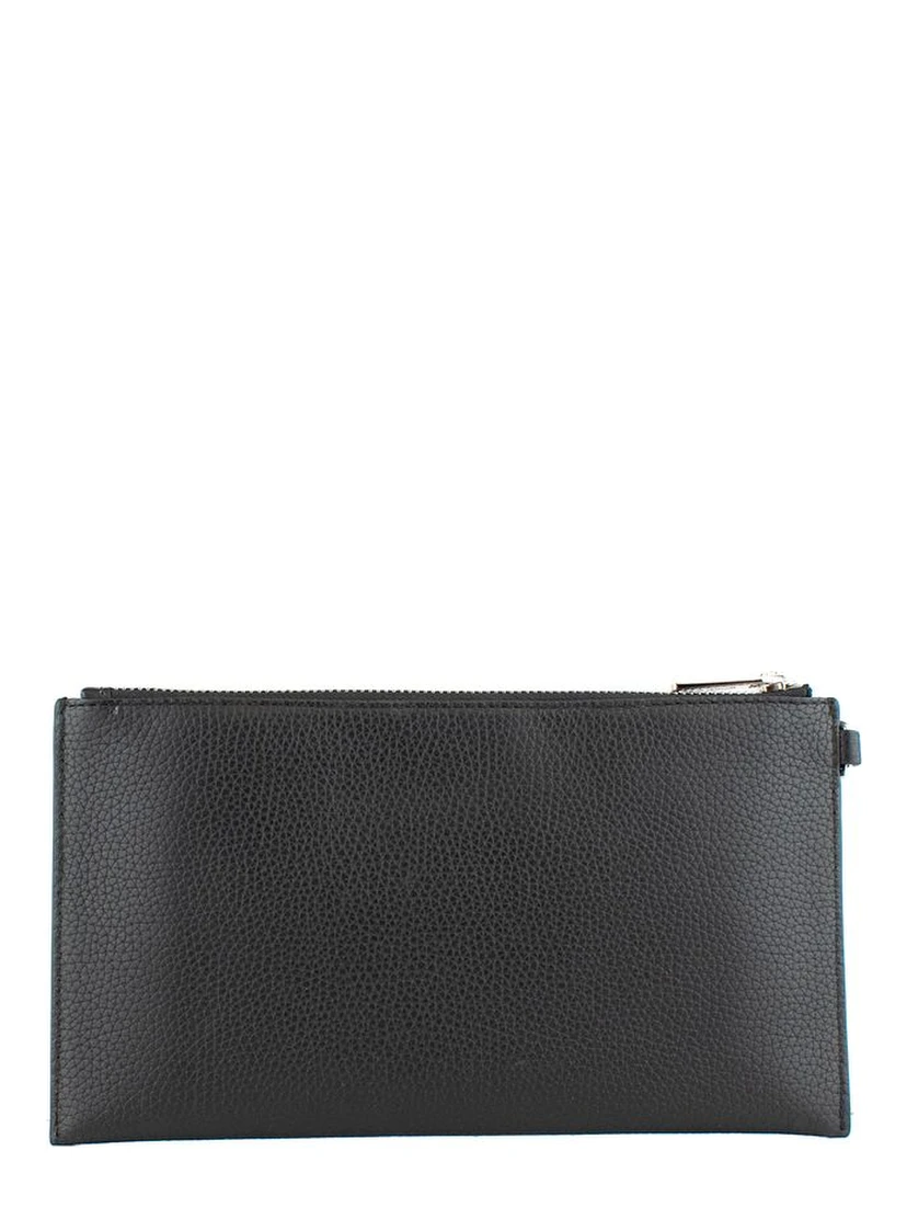 Black Leather Clutch Bag