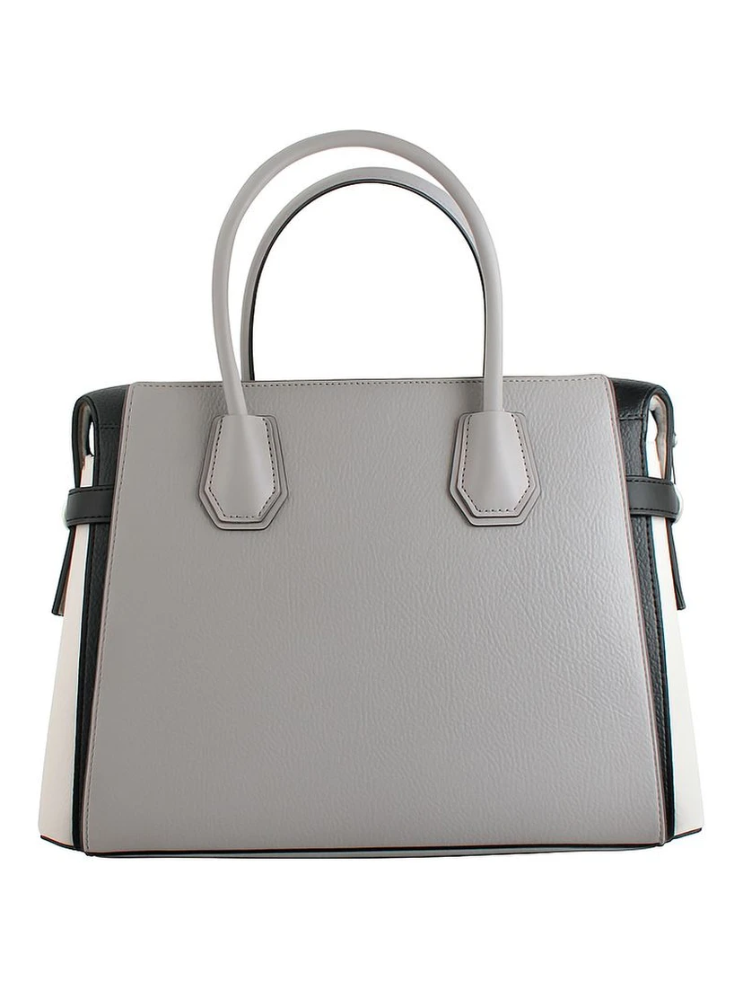 Gray Leather Handbag