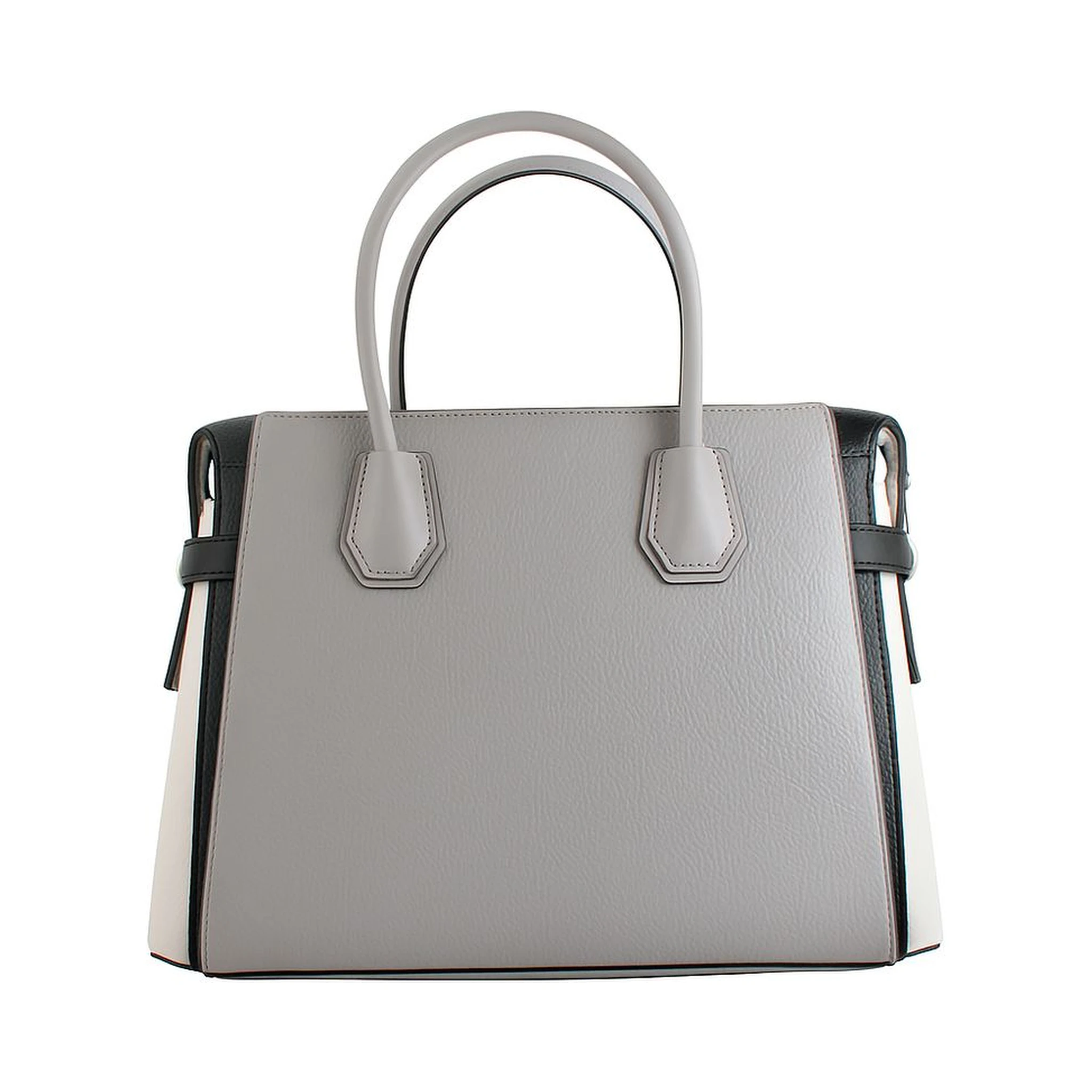 Gray Leather Handbag