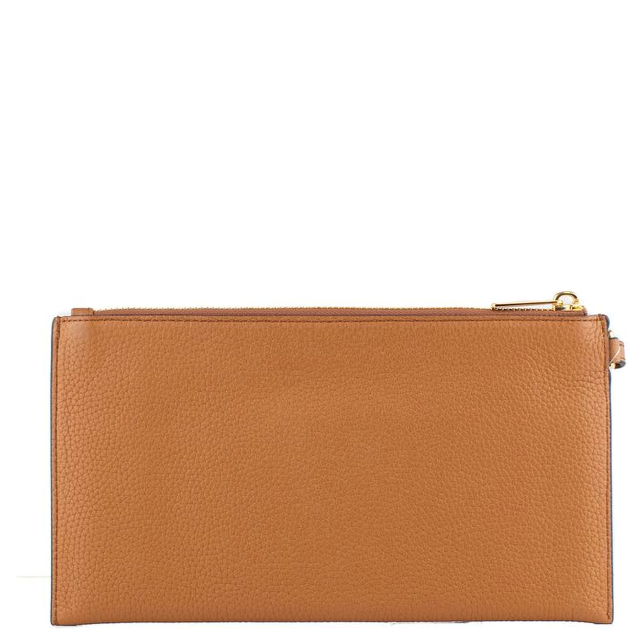 Brown Leather Clutch Bag