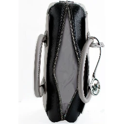 Gray Leather Handbag