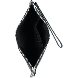 Black Leather Clutch Bag