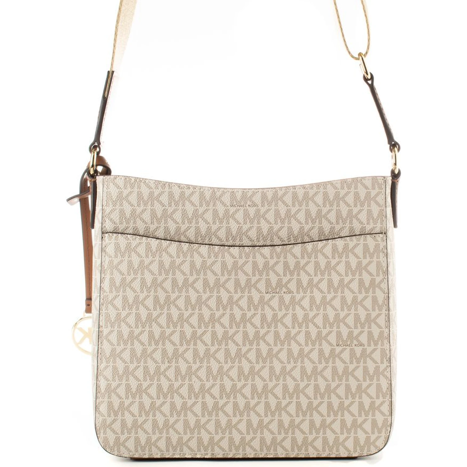 Beige Canvas Crossbody Bag