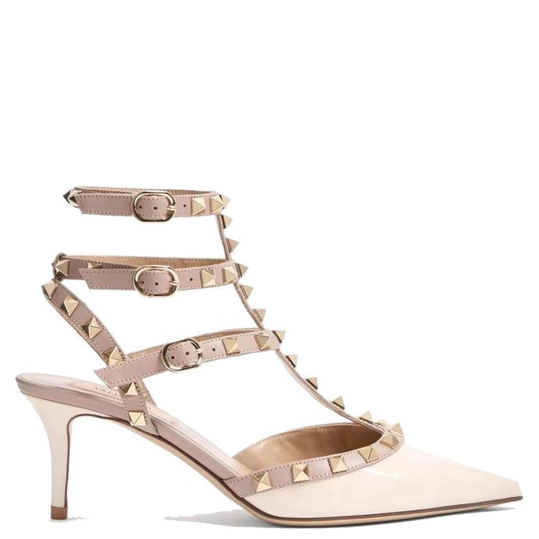 Bicolor Calfskin Platform Pumps