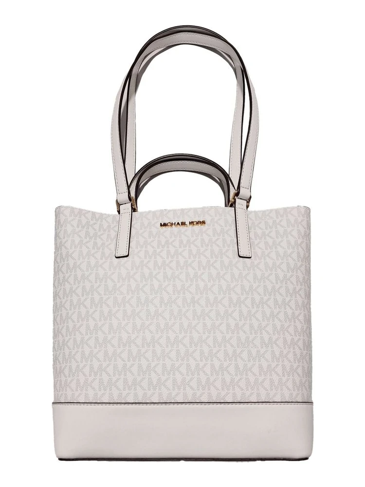 White Leather Tote Bag