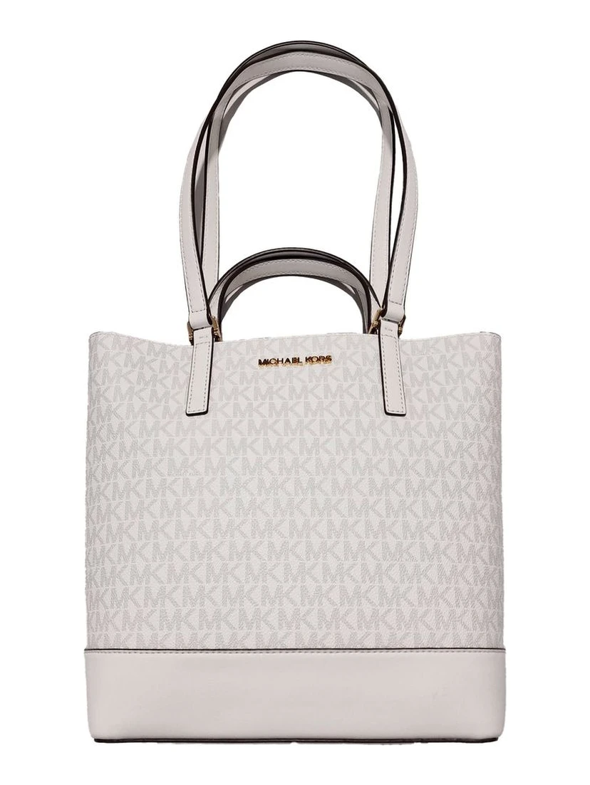 White Leather Tote Bag