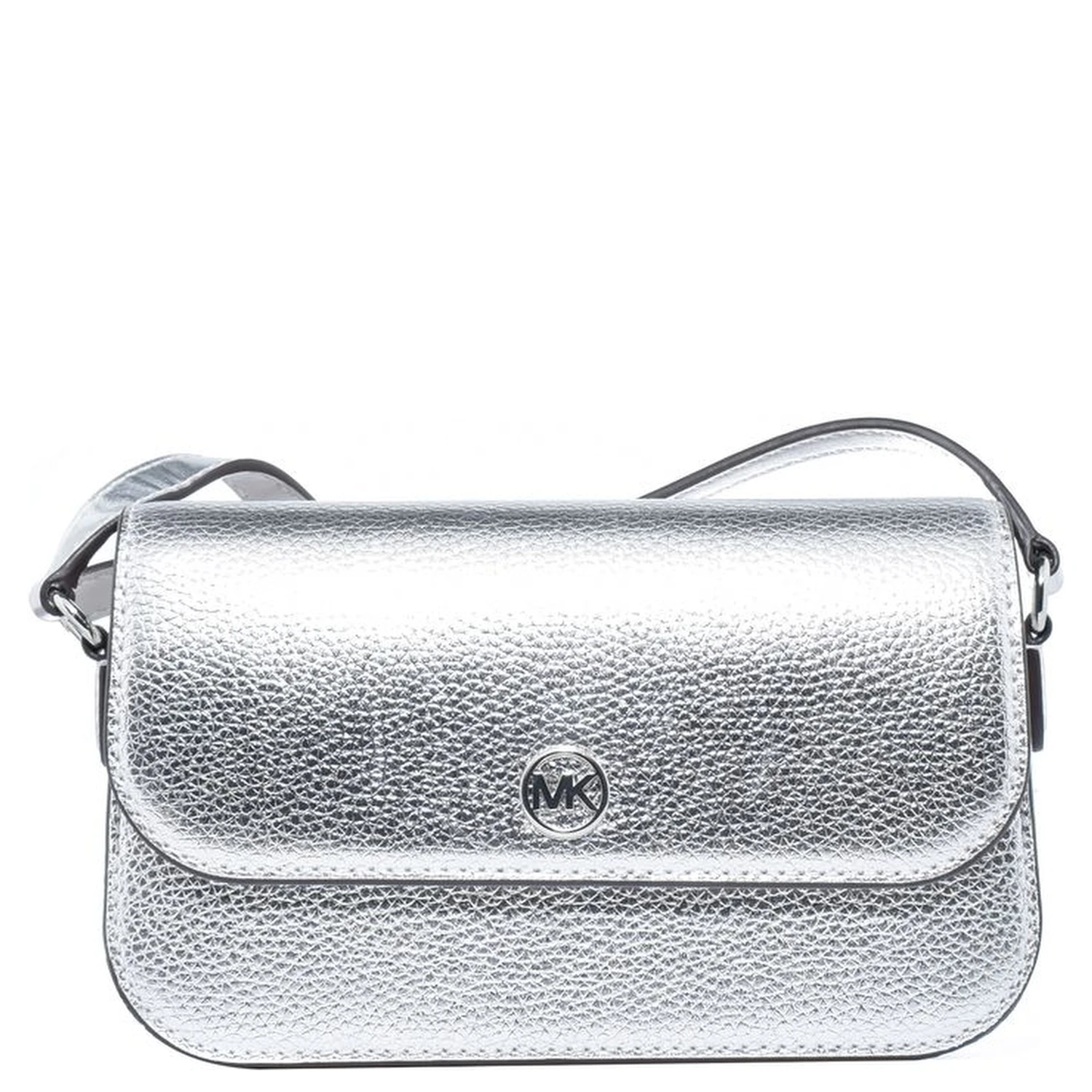 Gray Leather Shoulder Bag